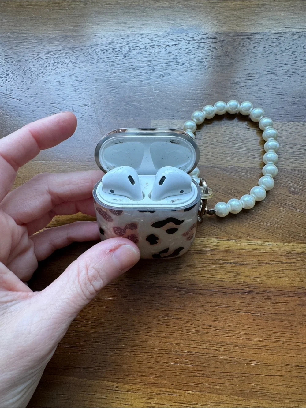 Apple AirPods First Generation with Leopard Case